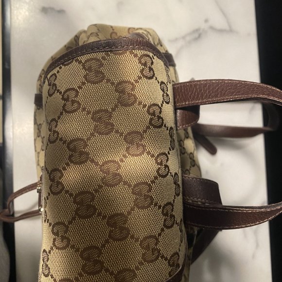 Vintage Tan/Brown Leather Gucci Bag Flap Backpack main image 5